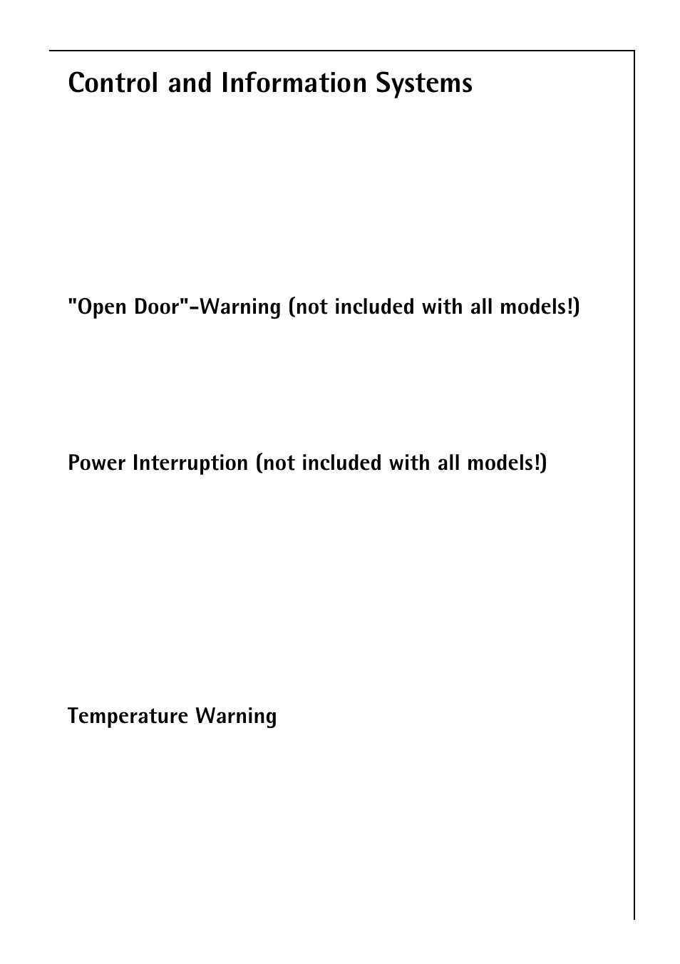 Control and information systems | Electrolux 3173-4GS User Manual | Page 25 / 40