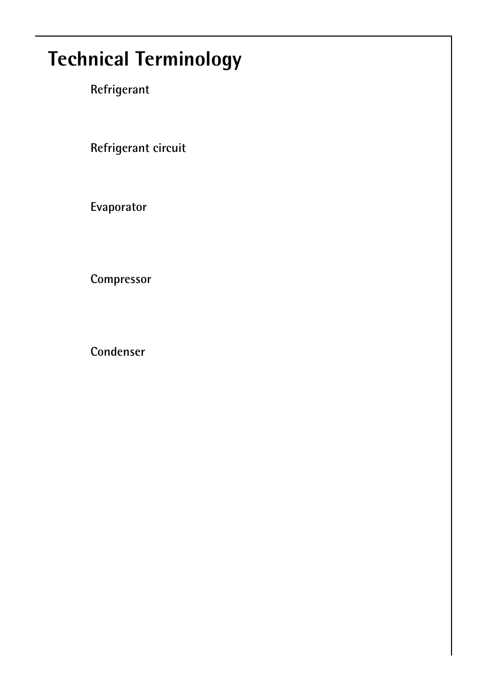 Technical terminology | Electrolux 3173-4GS User Manual | Page 39 / 40