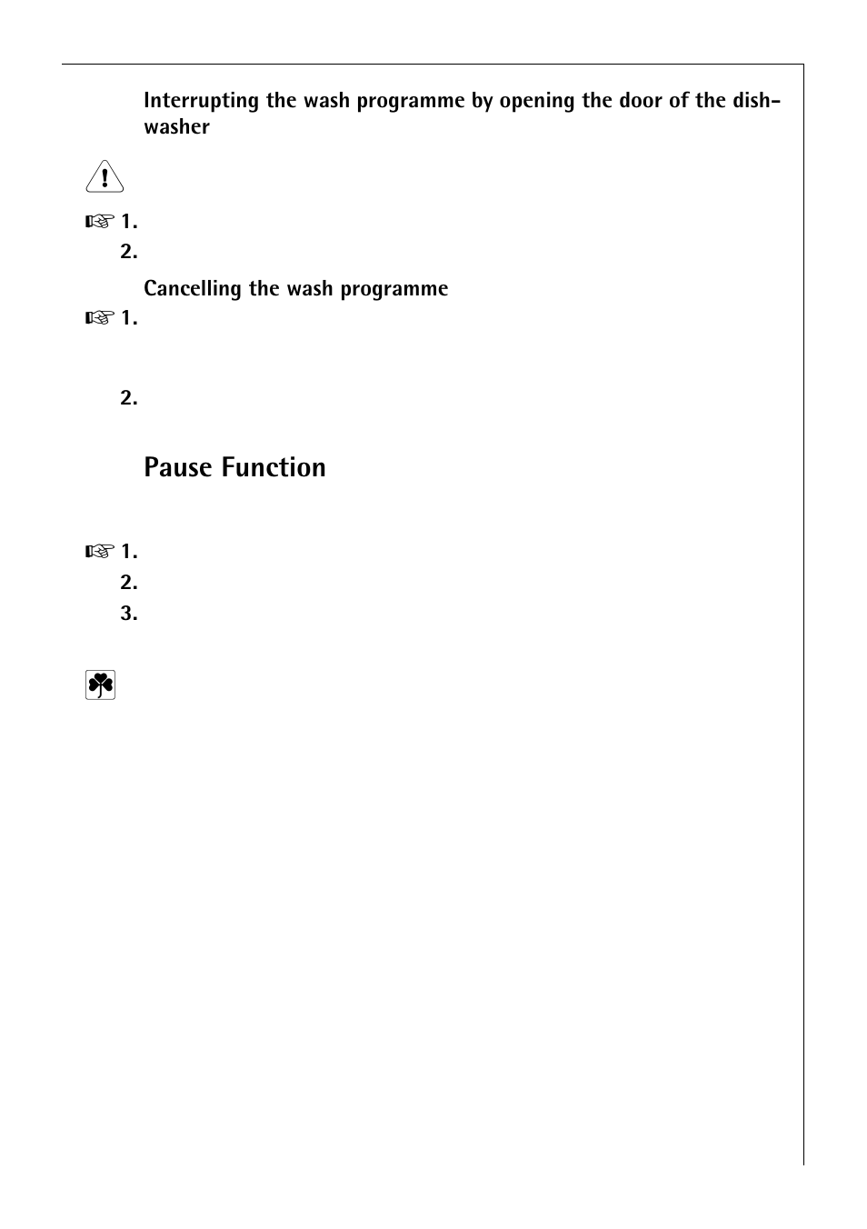 Pause function | Electrolux 80850 i User Manual | Page 27 / 48