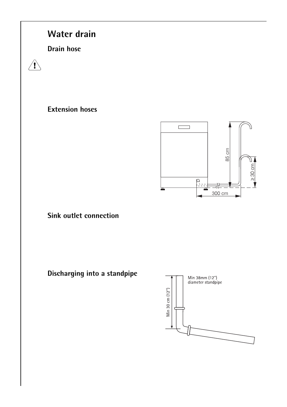 Water drain | Electrolux 80850 i User Manual | Page 40 / 48