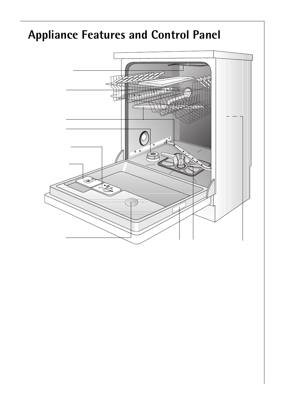 Appliance features and control panel | Electrolux 80850 i User Manual | Page 9 / 48