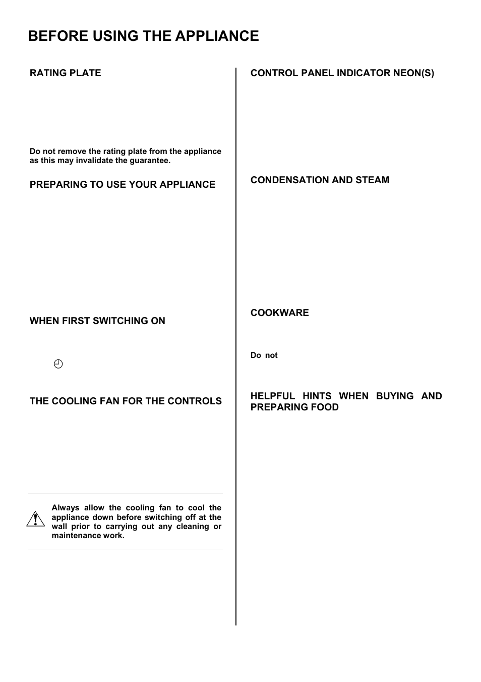 Before using the appliance | Electrolux U3100-4 User Manual | Page 7 / 36