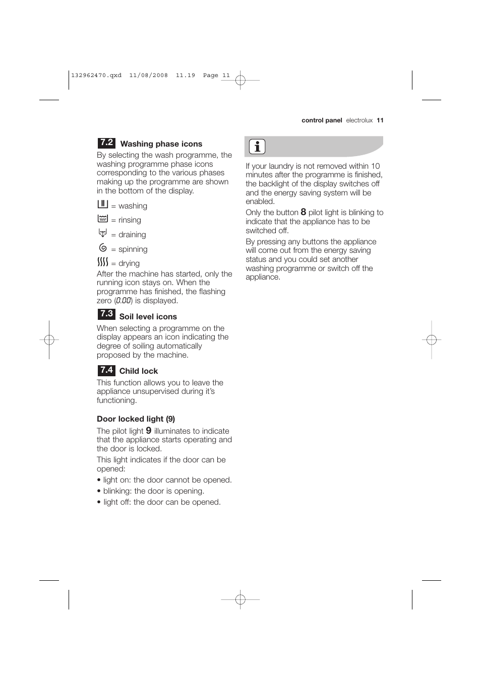 Electrolux EWX 14450 W User Manual | Page 11 / 48