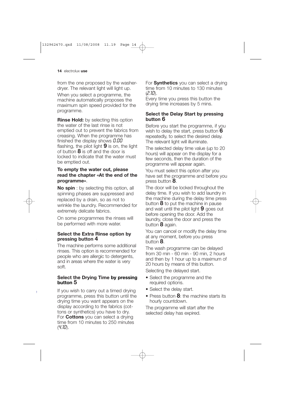 Electrolux EWX 14450 W User Manual | Page 14 / 48