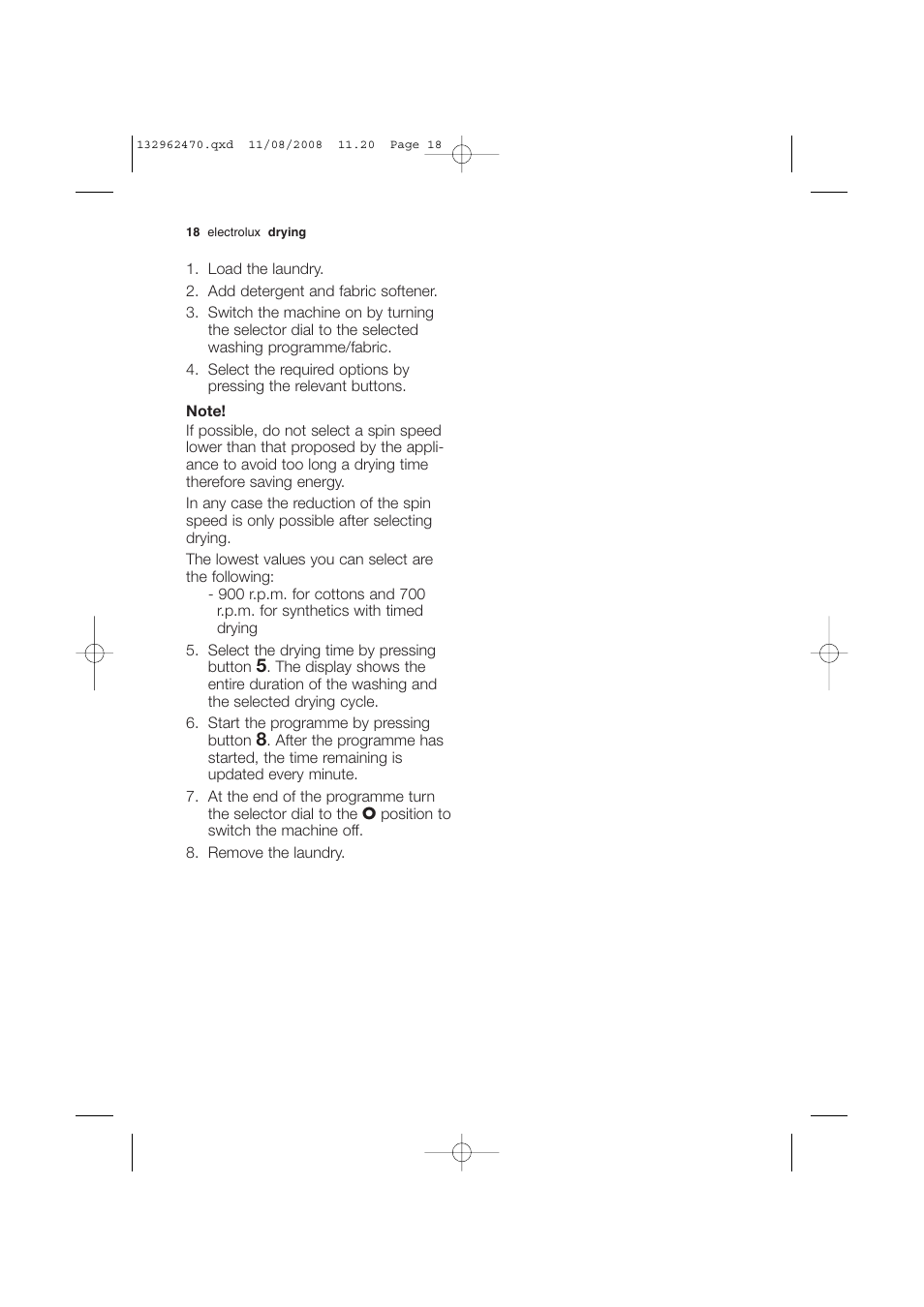 Electrolux EWX 14450 W User Manual | Page 18 / 48