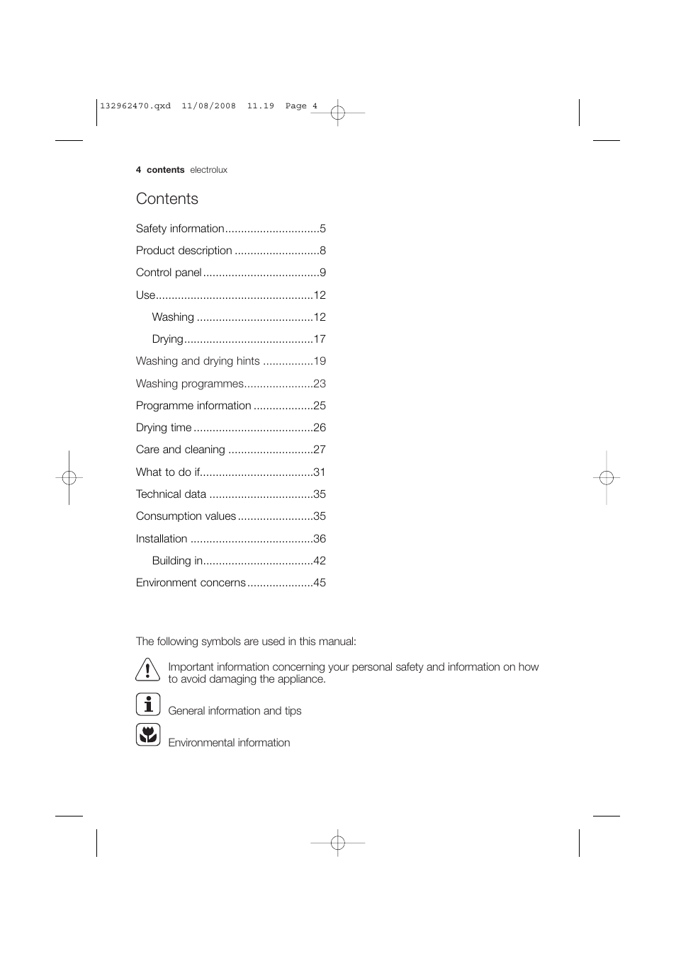 Electrolux EWX 14450 W User Manual | Page 4 / 48