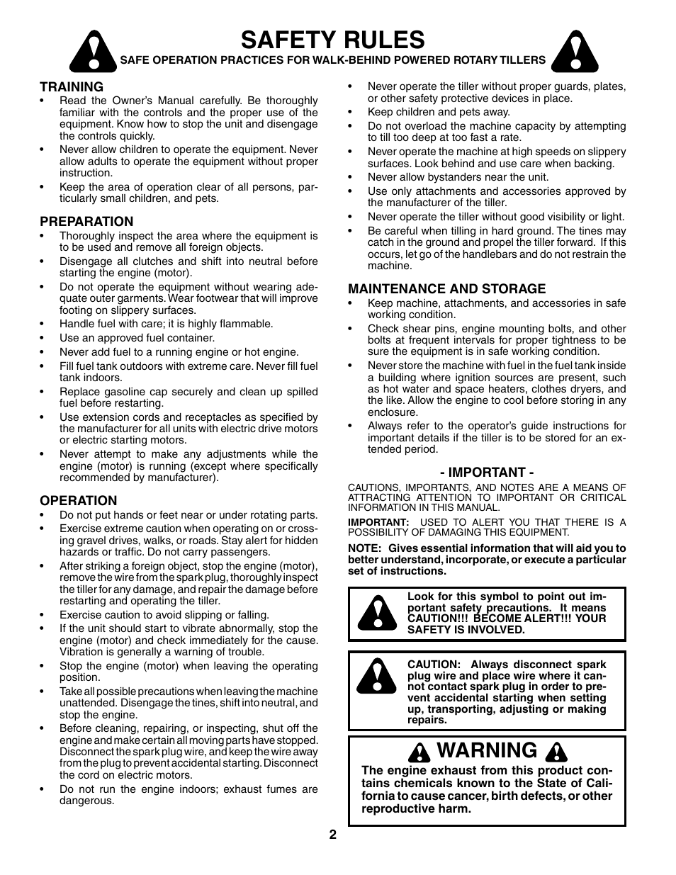 Safety rules, Warning | Electrolux FN620K User Manual | Page 2 / 24