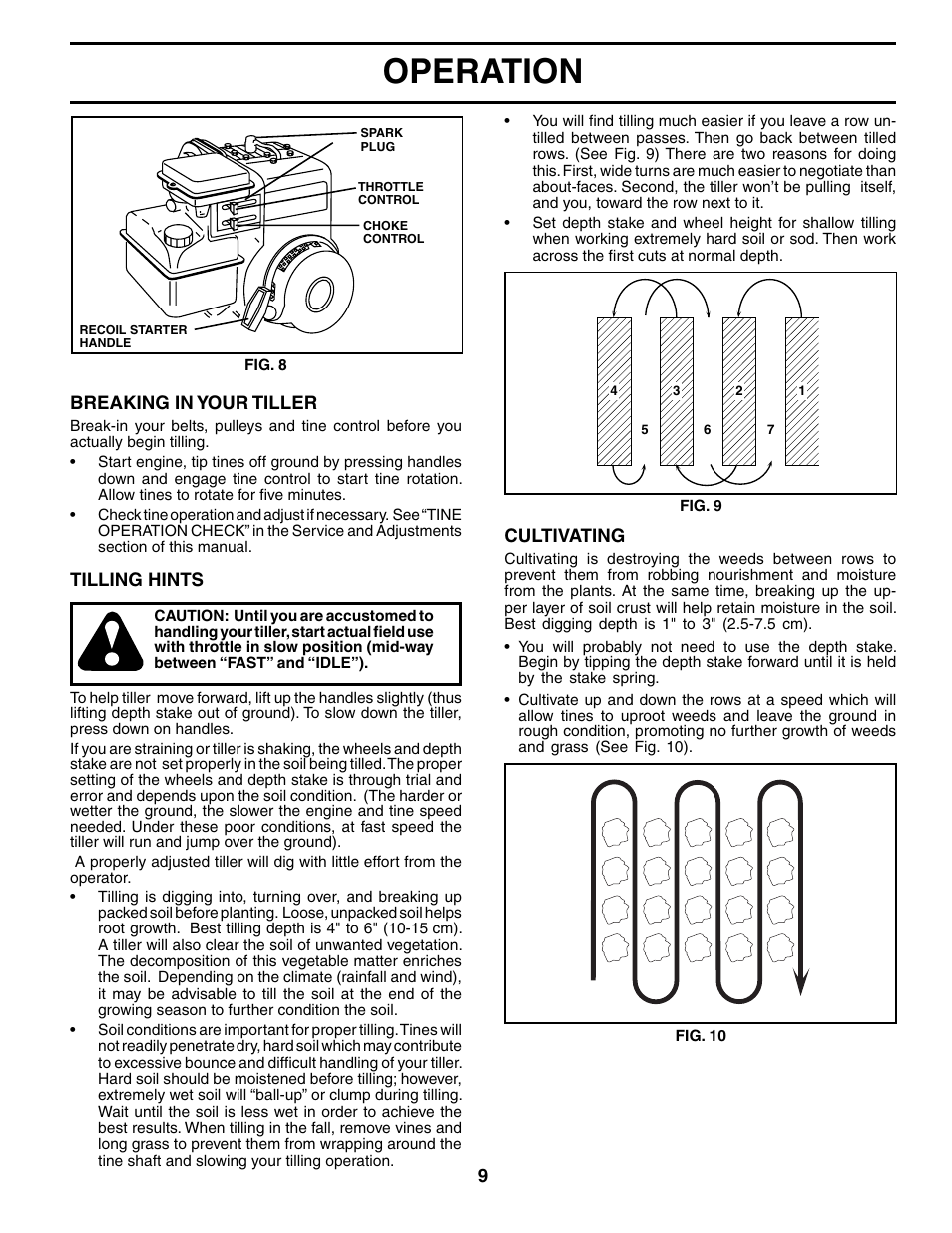 Operation | Electrolux FN620K User Manual | Page 9 / 24