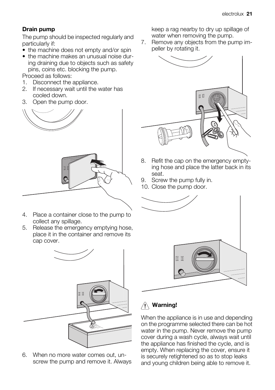 Electrolux EWW 14791 W User Manual | Page 21 / 32