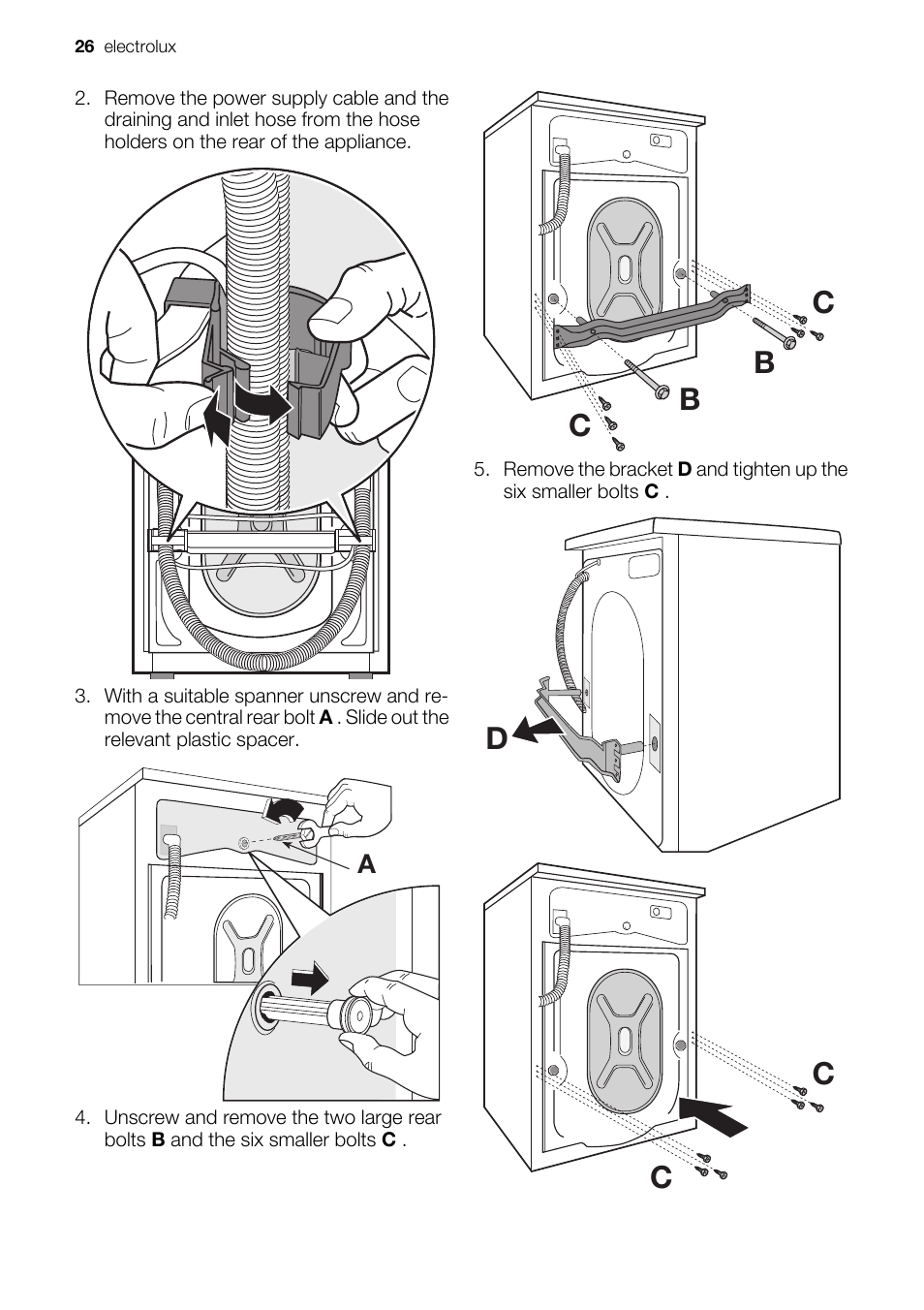 Cb b, Dc c | Electrolux EWW 14791 W User Manual | Page 26 / 32