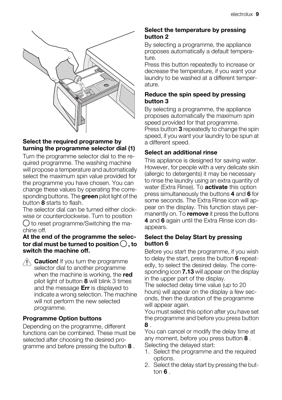 Electrolux EWW 14791 W User Manual | Page 9 / 32