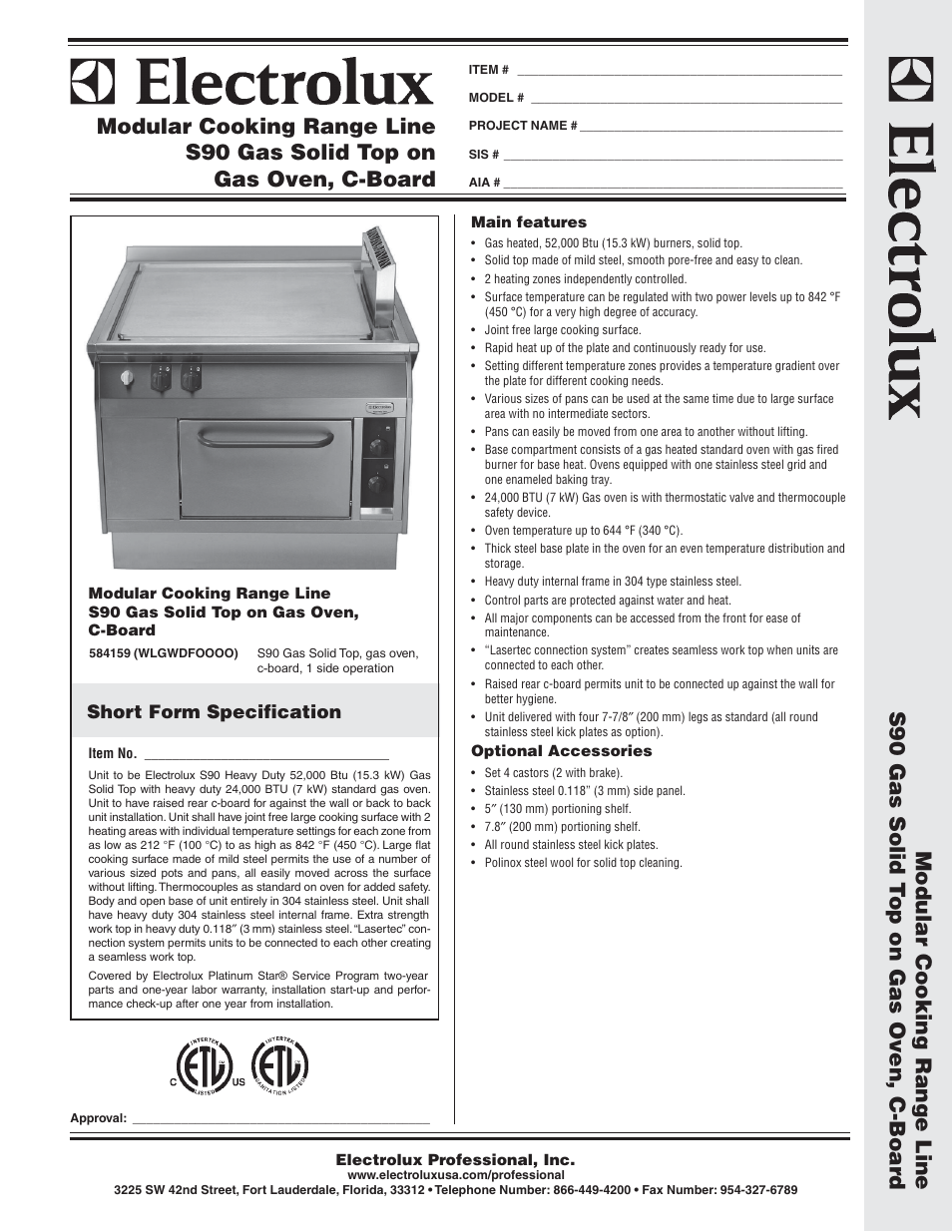 Electrolux Thermaline WLGWDFOOOO User Manual | 2 pages