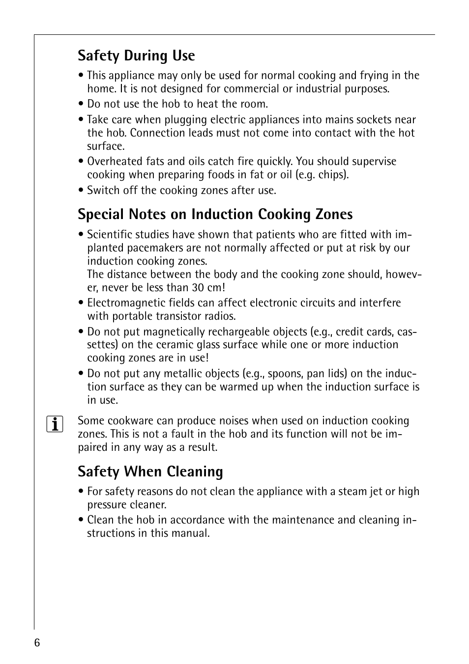 Safety during use, Safety when cleaning | Electrolux 68000KF-BN User Manual | Page 6 / 44