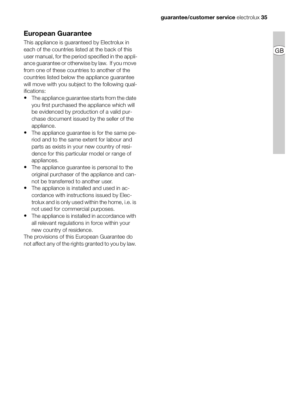 Electrolux EHD68200P User Manual | Page 35 / 46