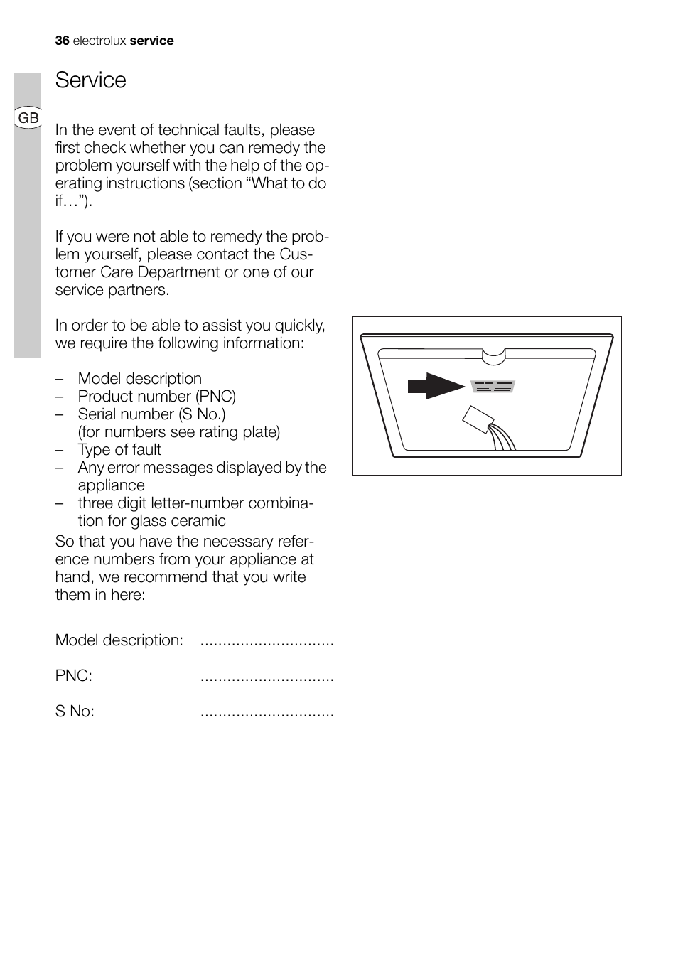 Service | Electrolux EHD68200P User Manual | Page 36 / 46