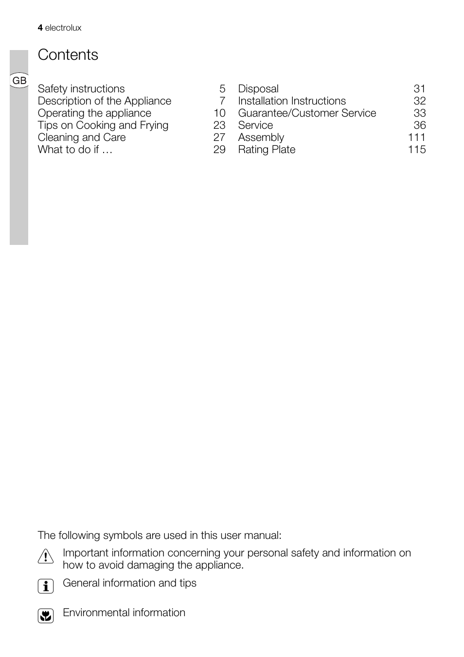 Electrolux EHD68200P User Manual | Page 4 / 46
