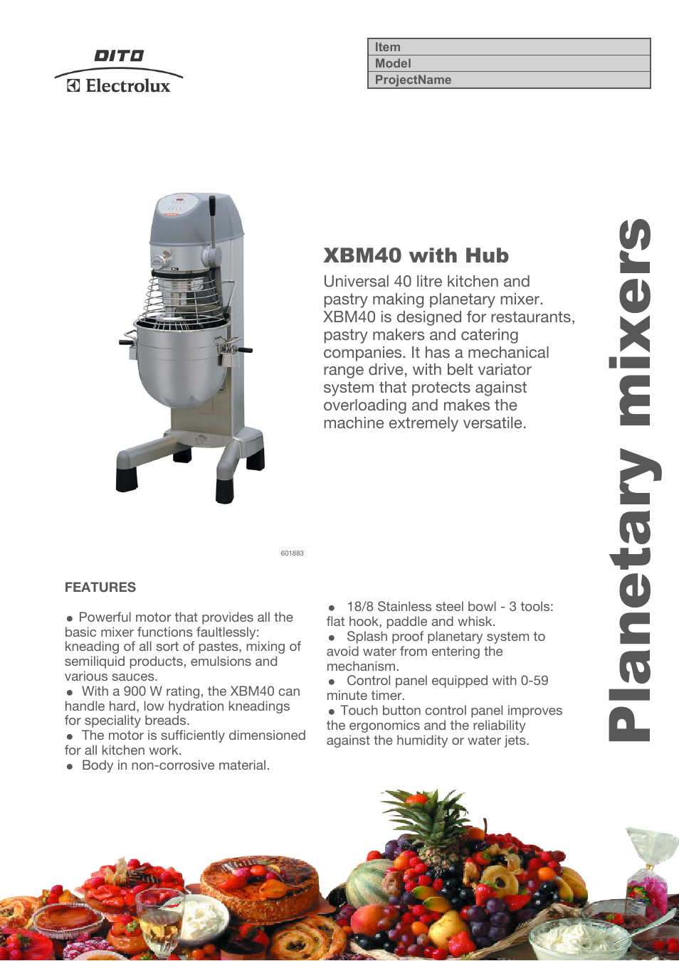 Electrolux XBMF40AS35 User Manual | 4 pages