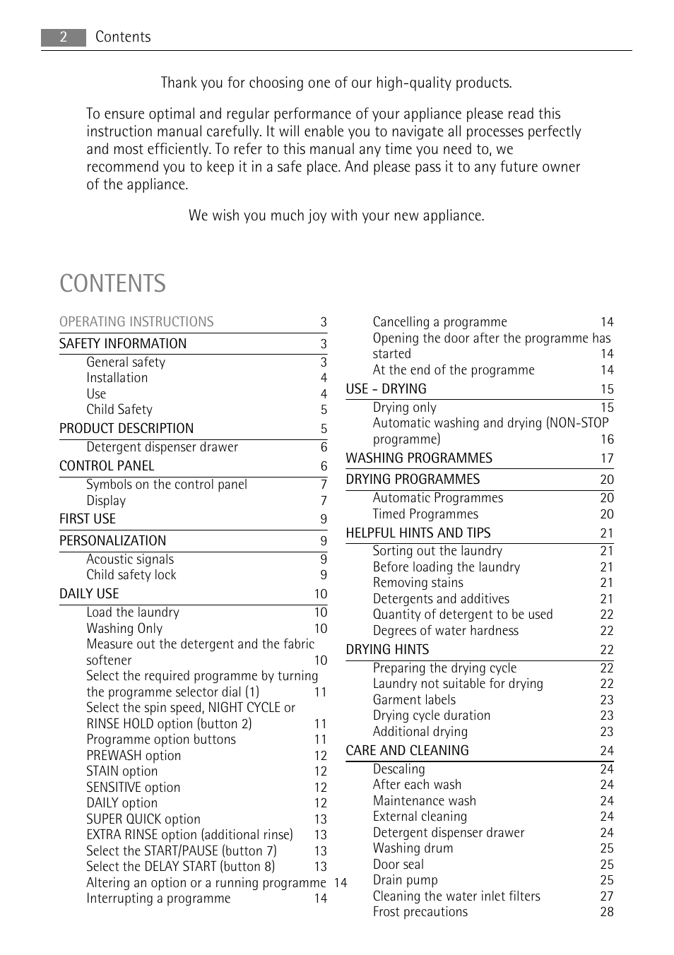 Electrolux 16850A User Manual | Page 2 / 40