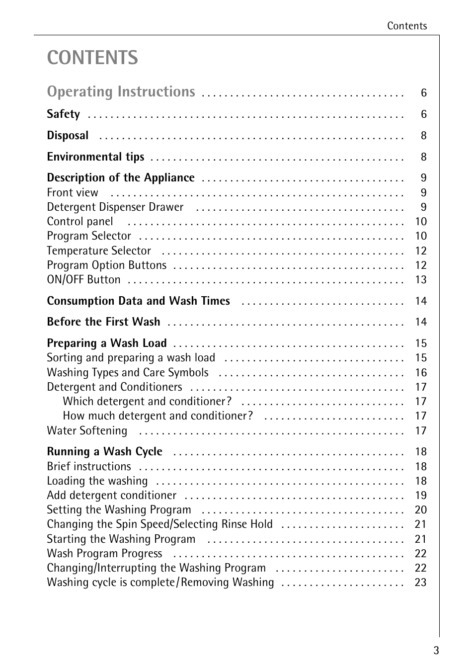 Electrolux 50630 User Manual | Page 3 / 52