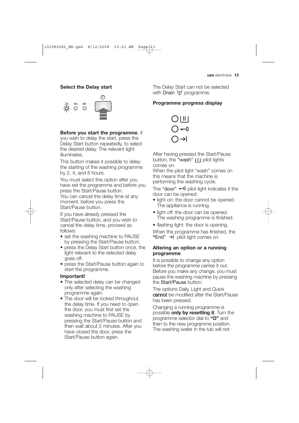 Electrolux EWF 12040 W User Manual | Page 13 / 40