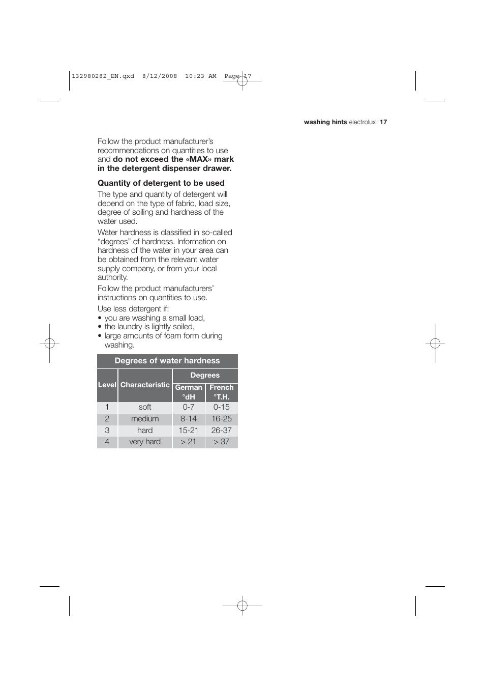 Electrolux EWF 12040 W User Manual | Page 17 / 40