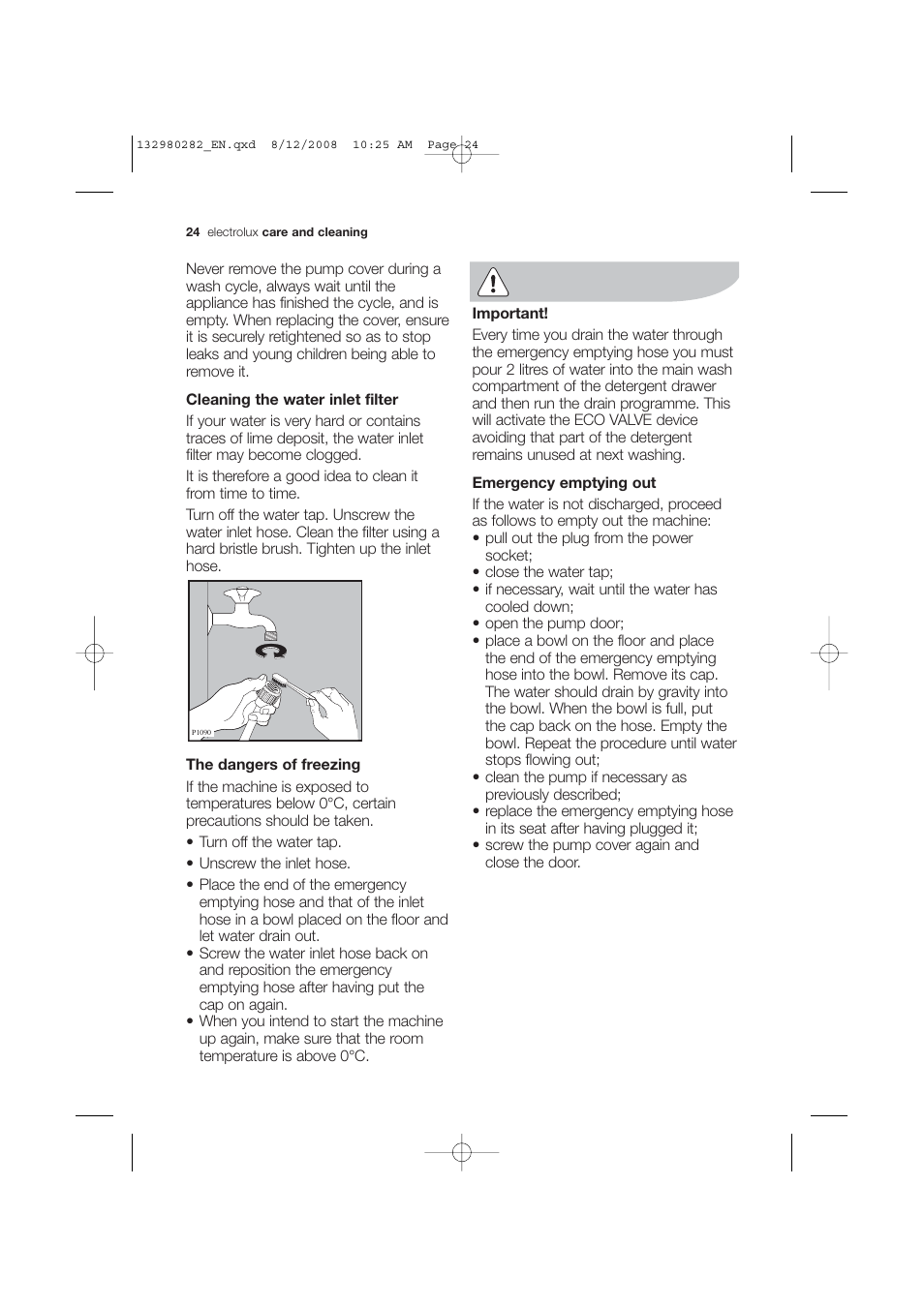 Electrolux EWF 12040 W User Manual | Page 24 / 40