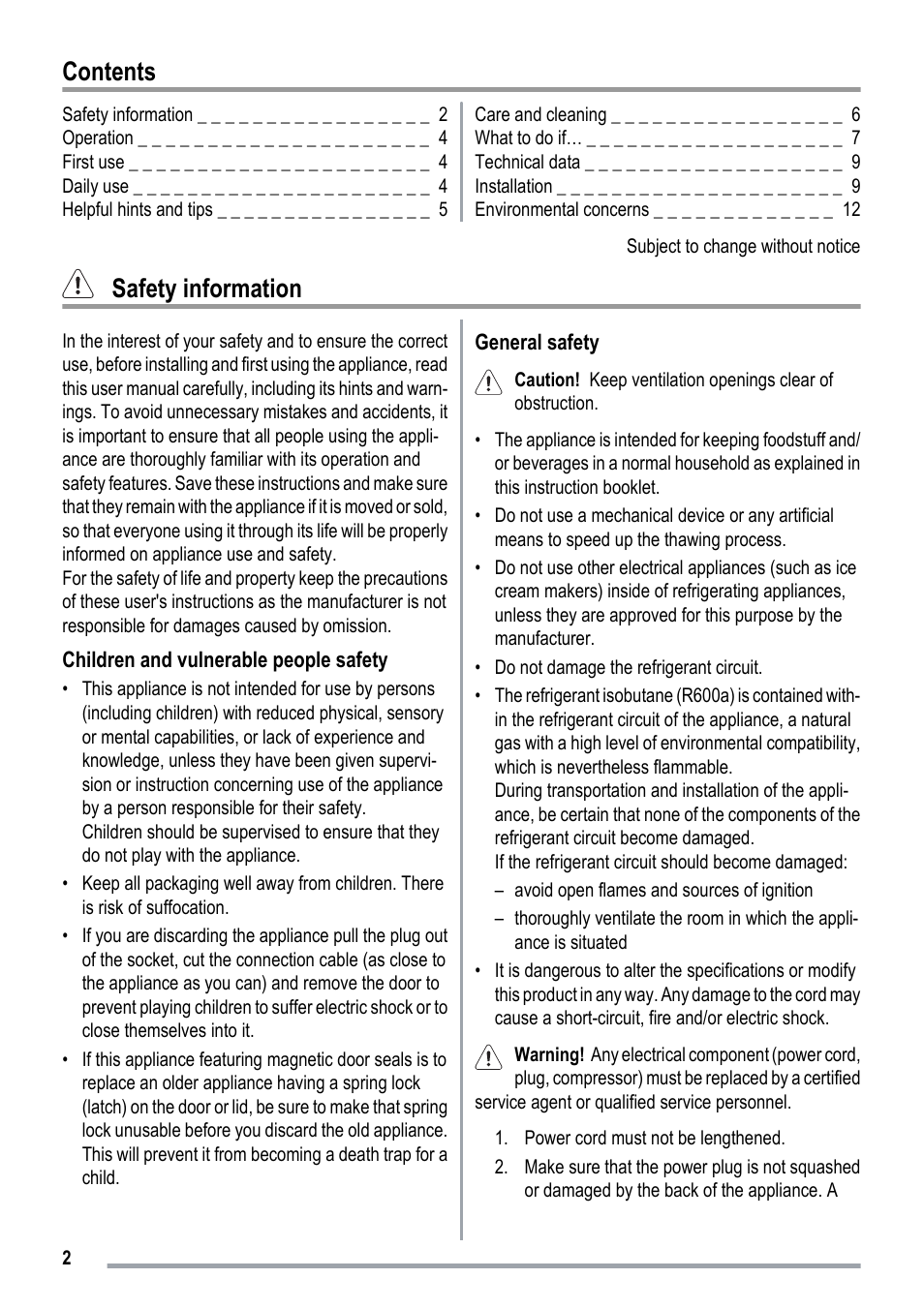 Electrolux ZKR1516 User Manual | Page 2 / 16