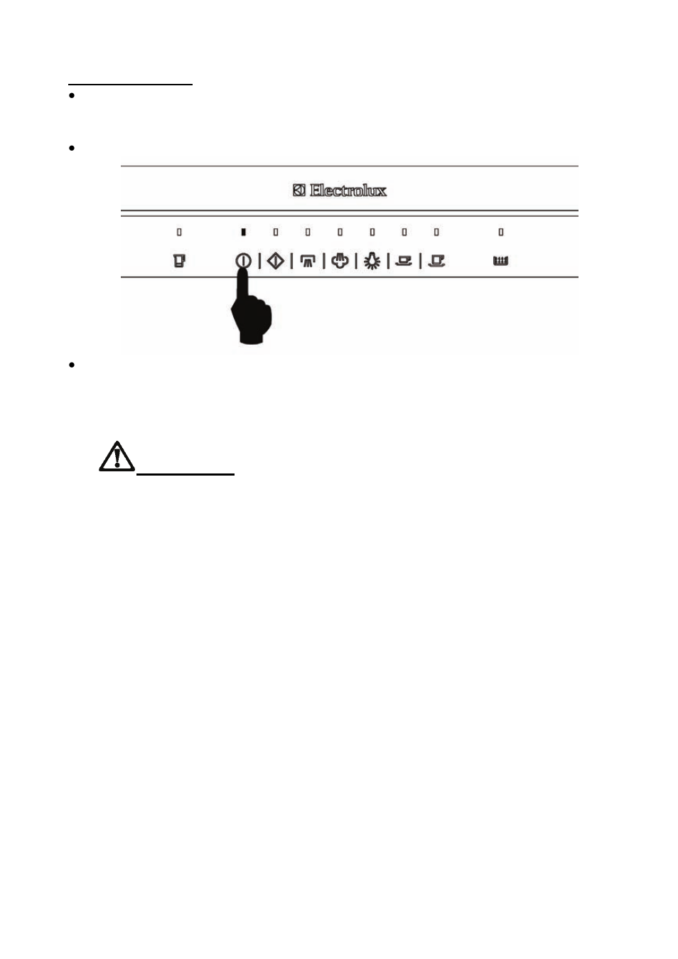 Caution | Electrolux EBA 60000X User Manual | Page 16 / 40