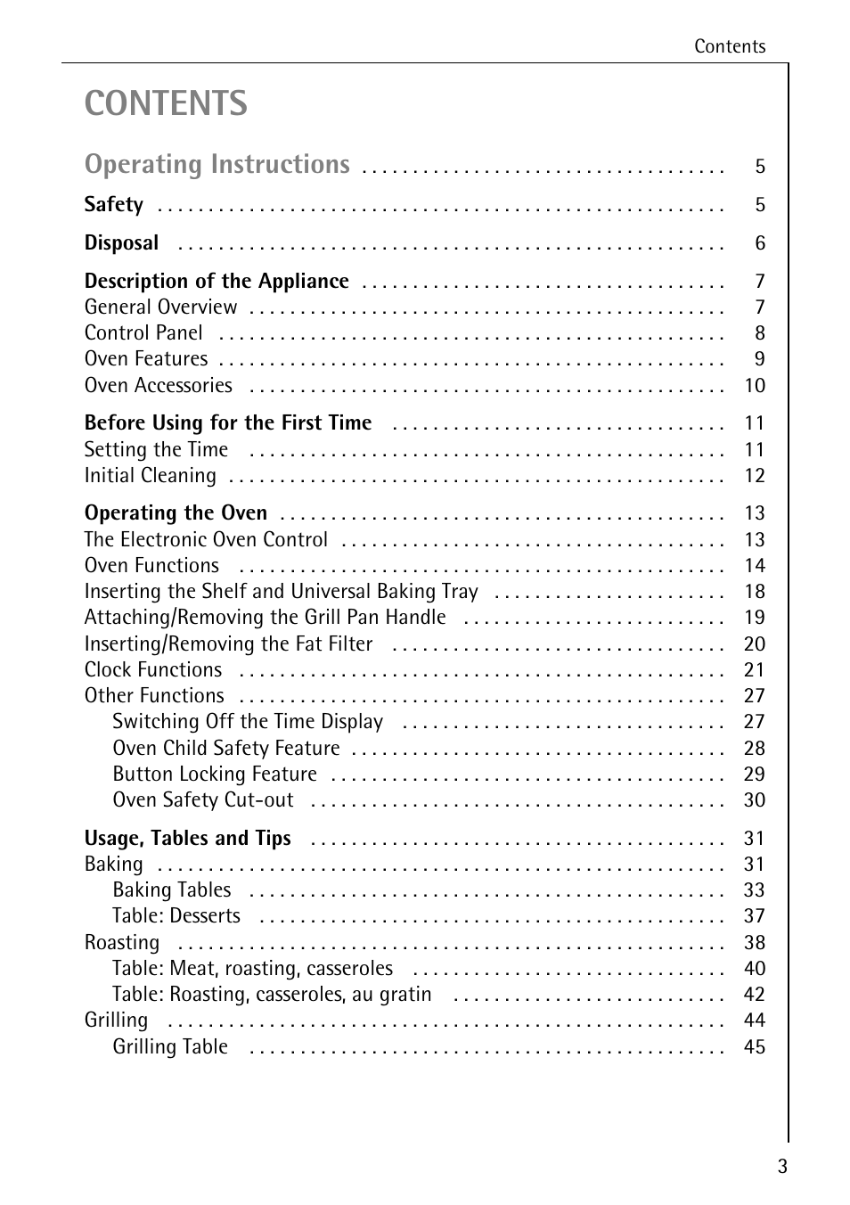 Electrolux B6140-1 User Manual | Page 3 / 76