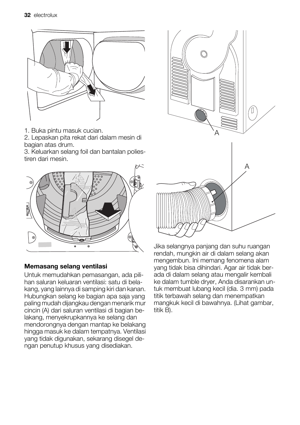 Electrolux EDE 77550W User Manual | Page 32 / 36