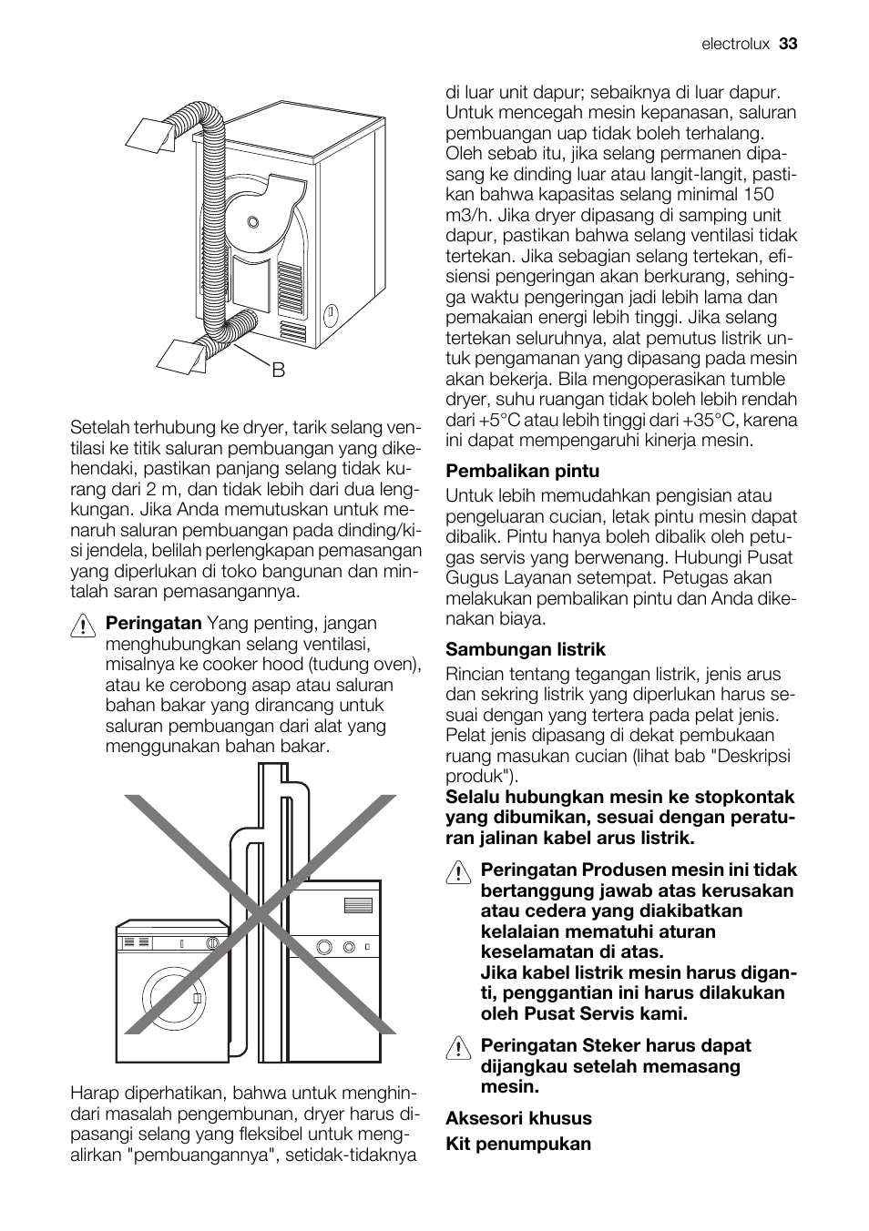 Electrolux EDE 77550W User Manual | Page 33 / 36