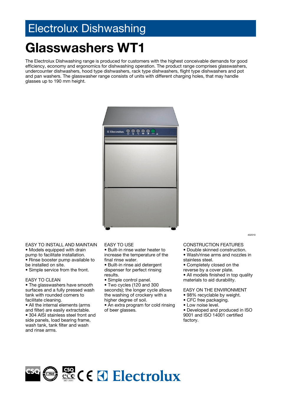 Electrolux 402043 User Manual | 4 pages