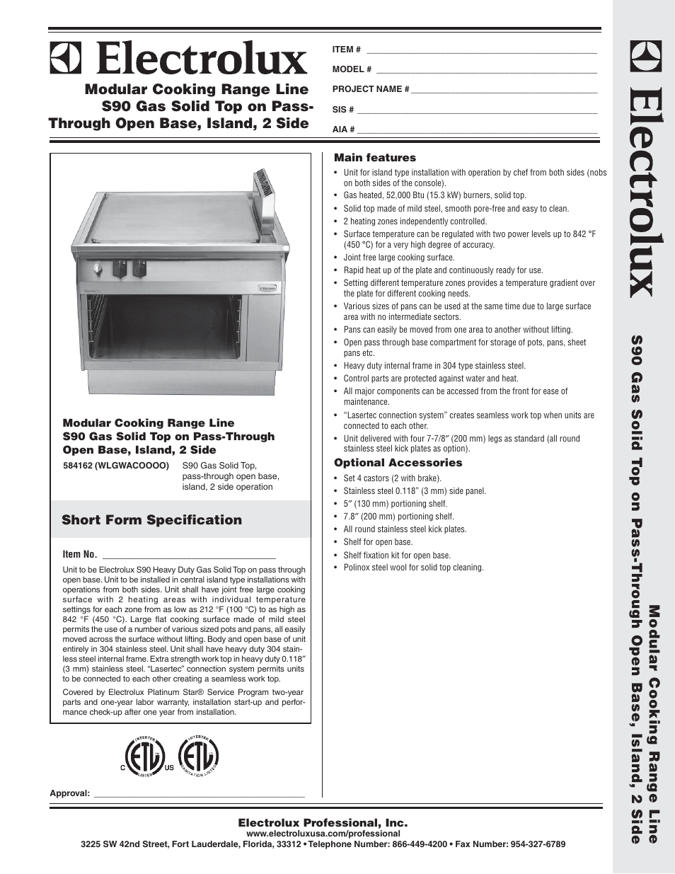 Electrolux 584162 User Manual | 2 pages