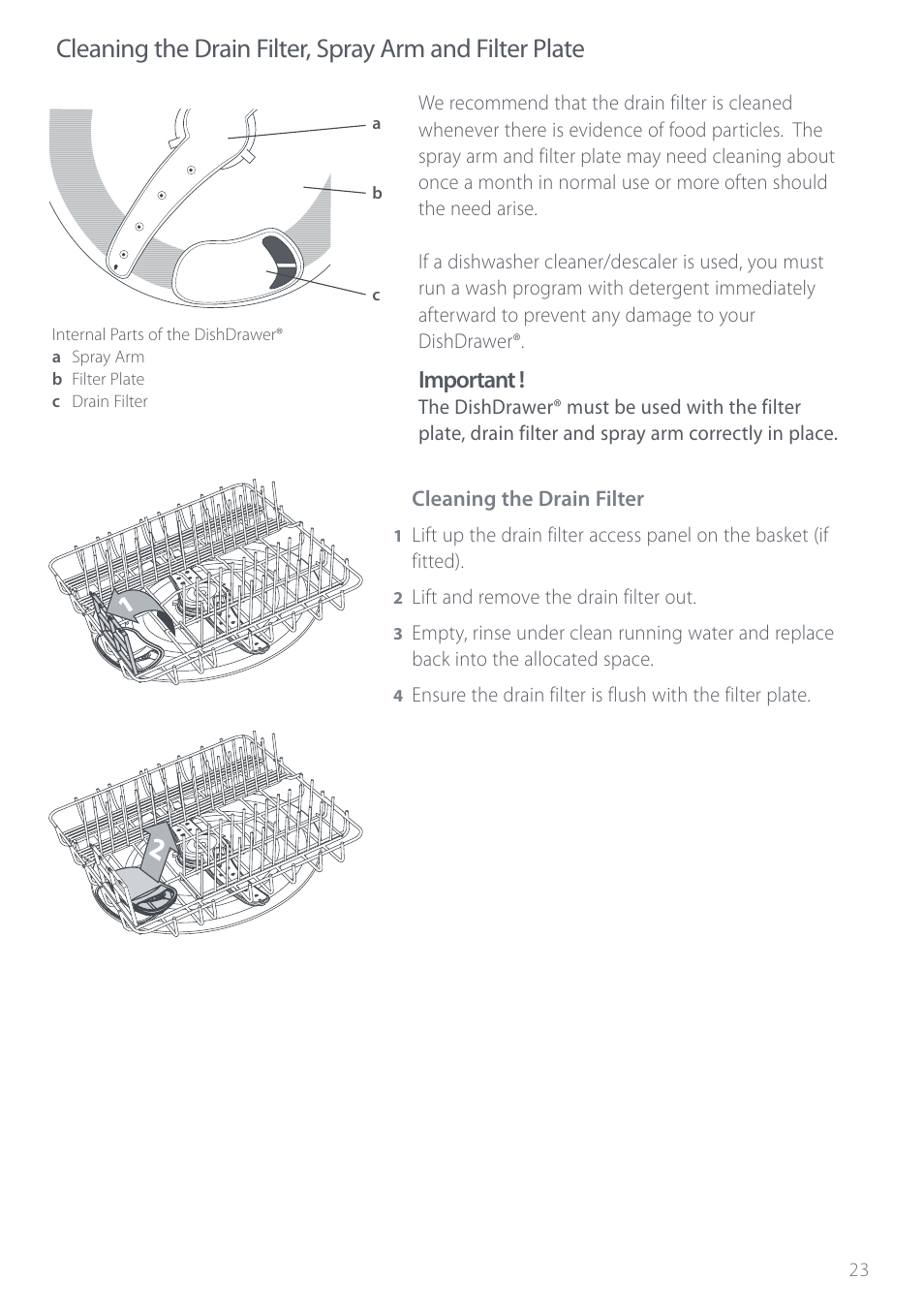 Important | Electrolux DS603 User Manual | Page 29 / 40
