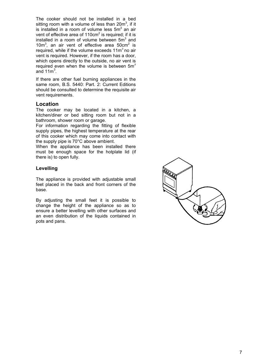 Location | Electrolux DSO51DF User Manual | Page 7 / 24