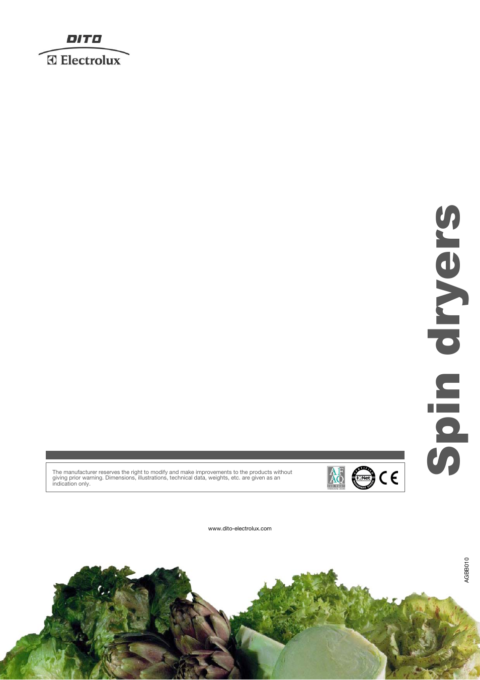 Spin dryers | Electrolux Dito EL40F User Manual | Page 4 / 4