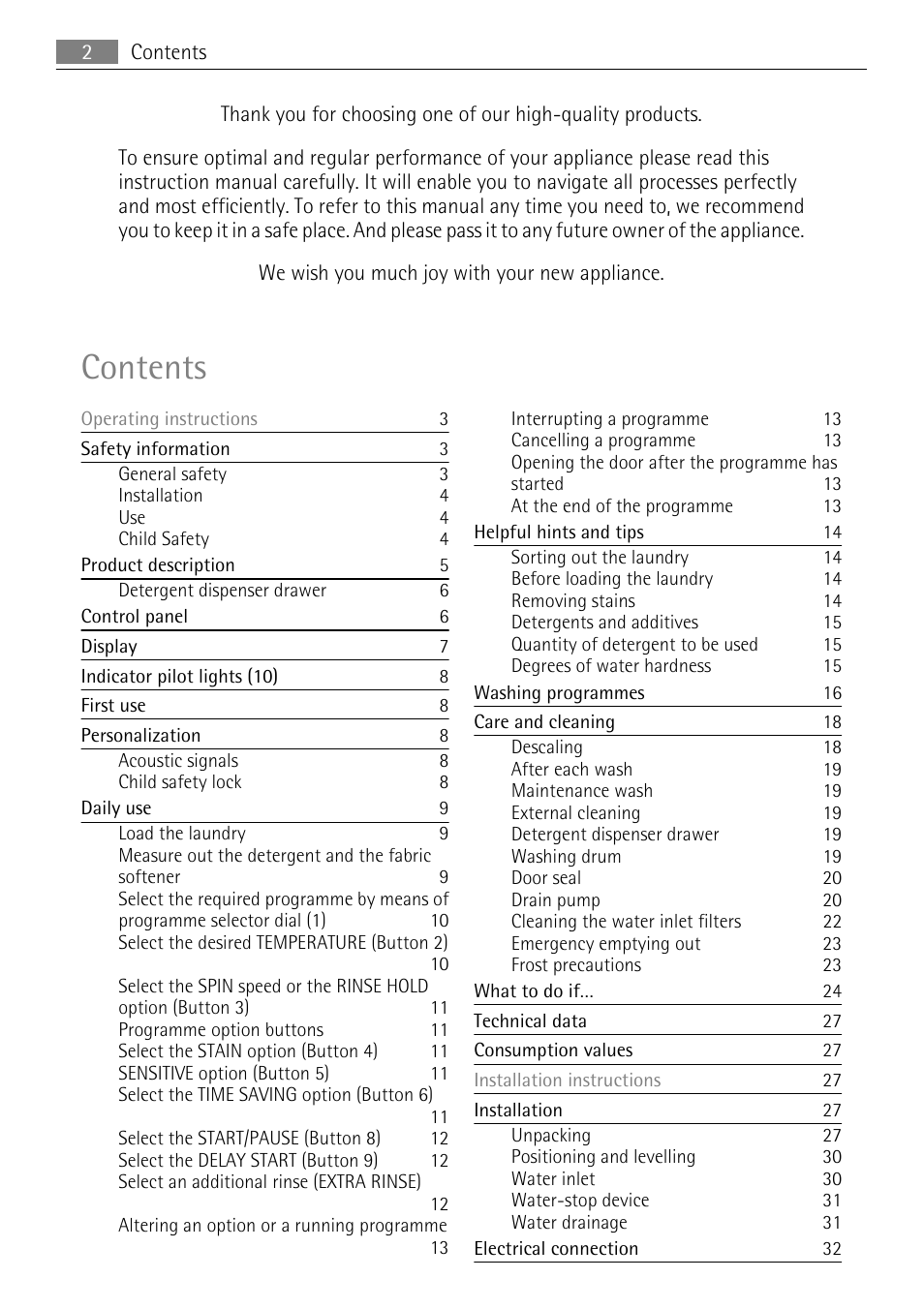 Electrolux LAVAMAT 62840 L User Manual | Page 2 / 36