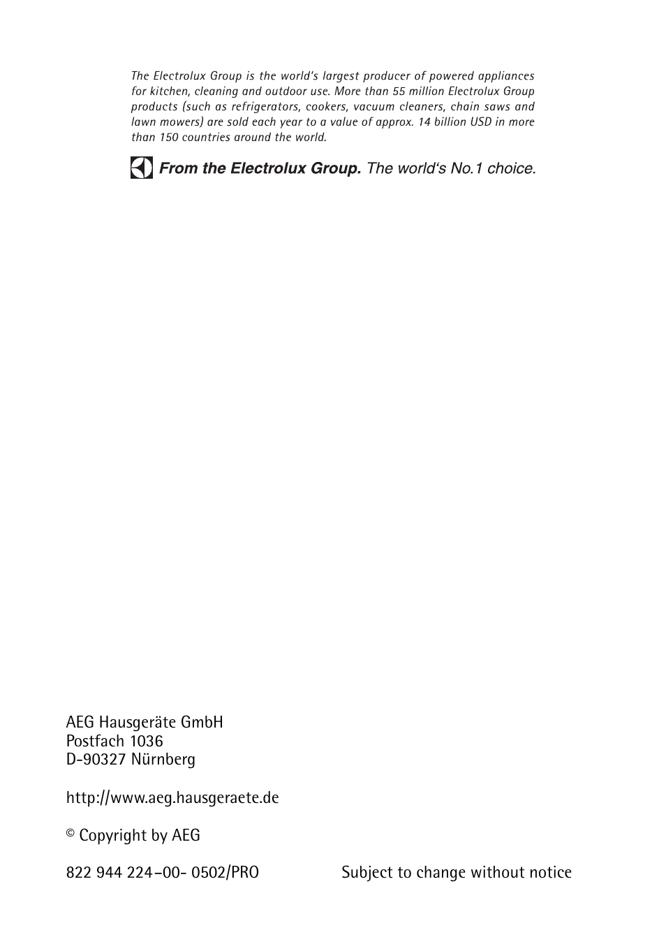 Electrolux LAVATHERM 37320 User Manual | Page 40 / 40