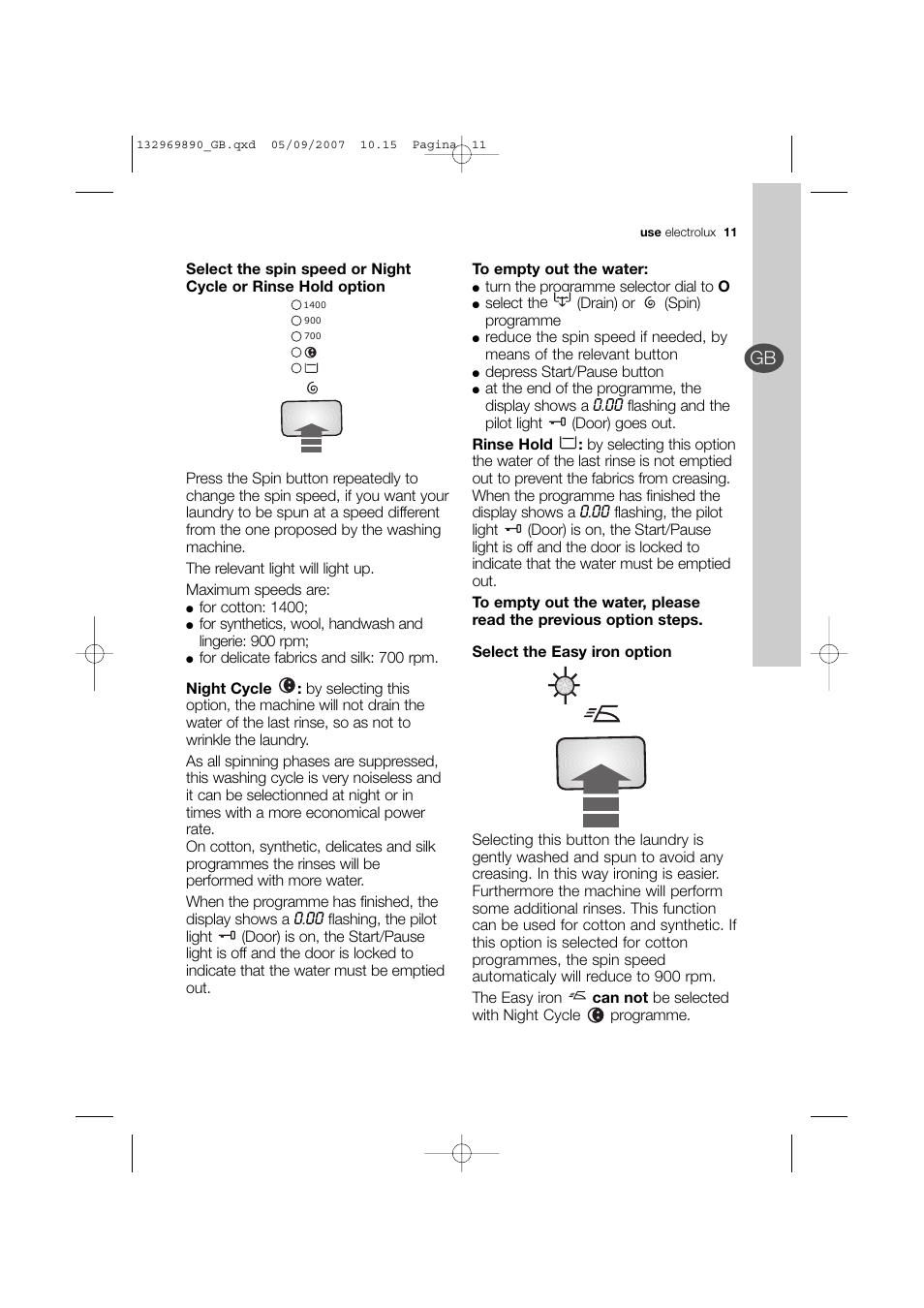 Electrolux EWF 14480 W User Manual | Page 11 / 44