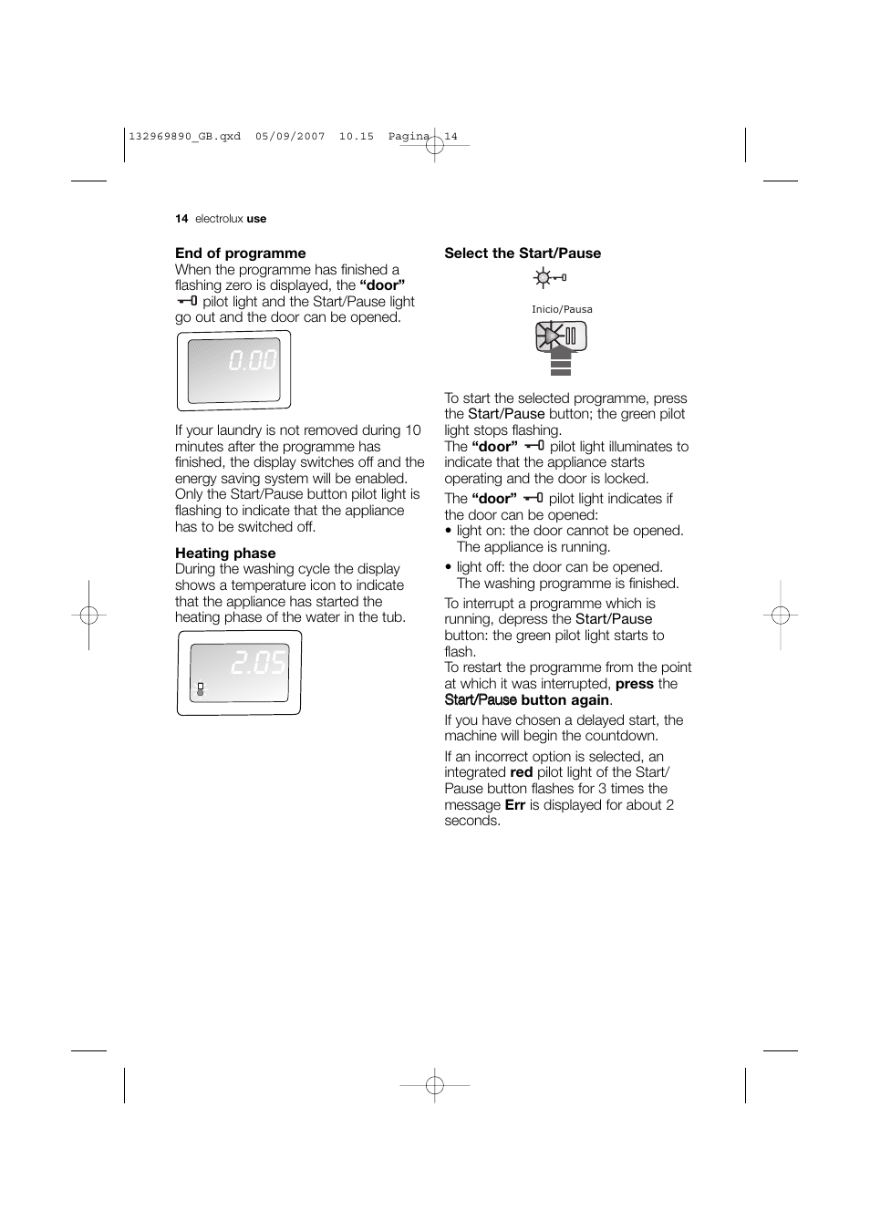 Electrolux EWF 14480 W User Manual | Page 14 / 44