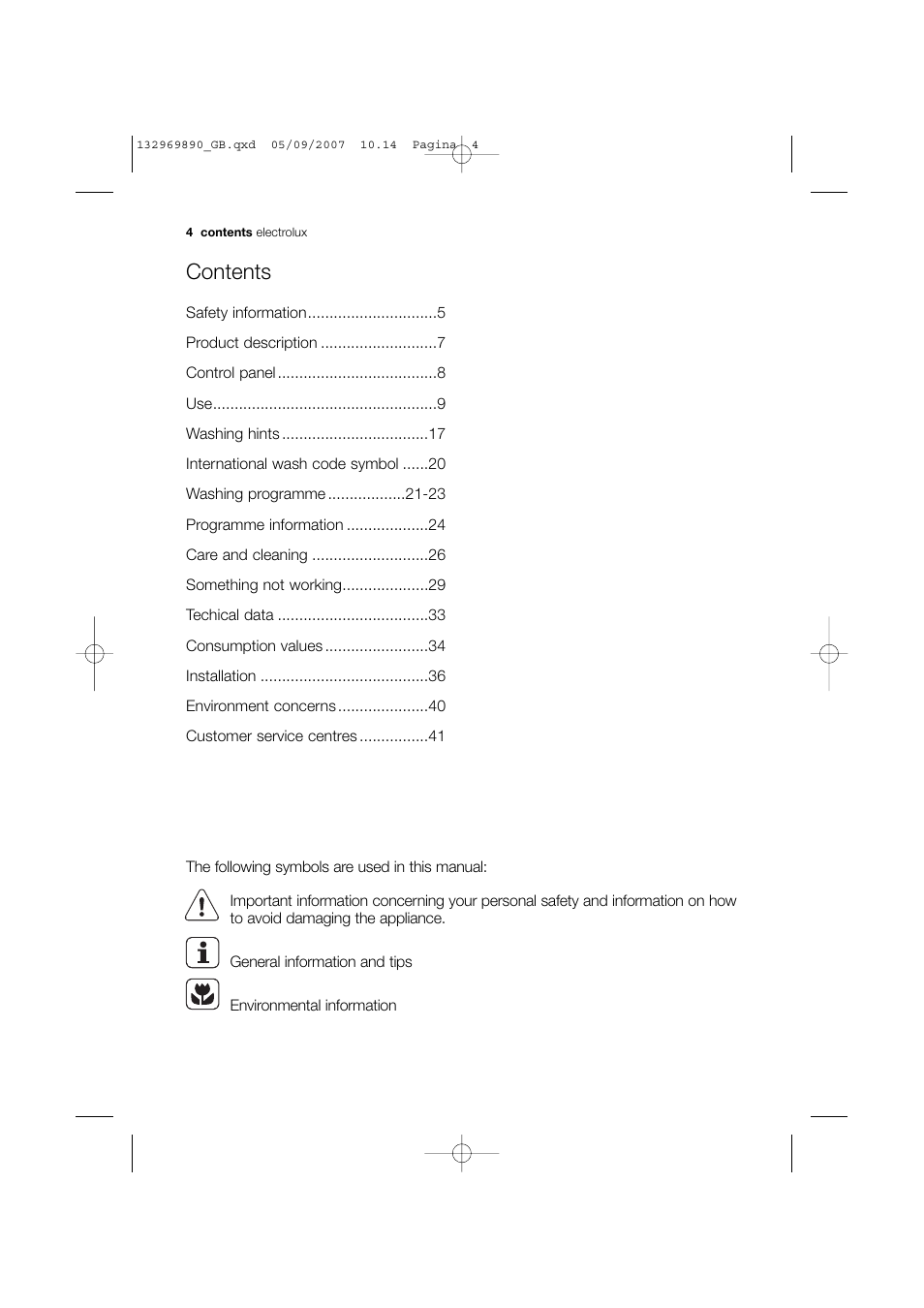 Electrolux EWF 14480 W User Manual | Page 4 / 44