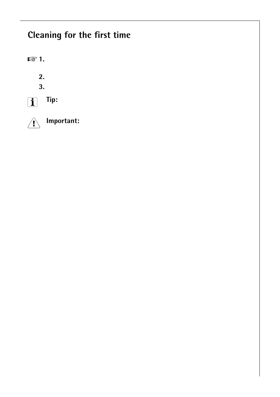 Cleaning for the first time | Electrolux B 4140 User Manual | Page 13 / 60