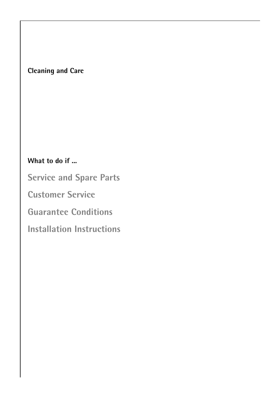 Service and spare parts, Customer service, Guarantee conditions | Installation instructions | Electrolux B 4140 User Manual | Page 4 / 60