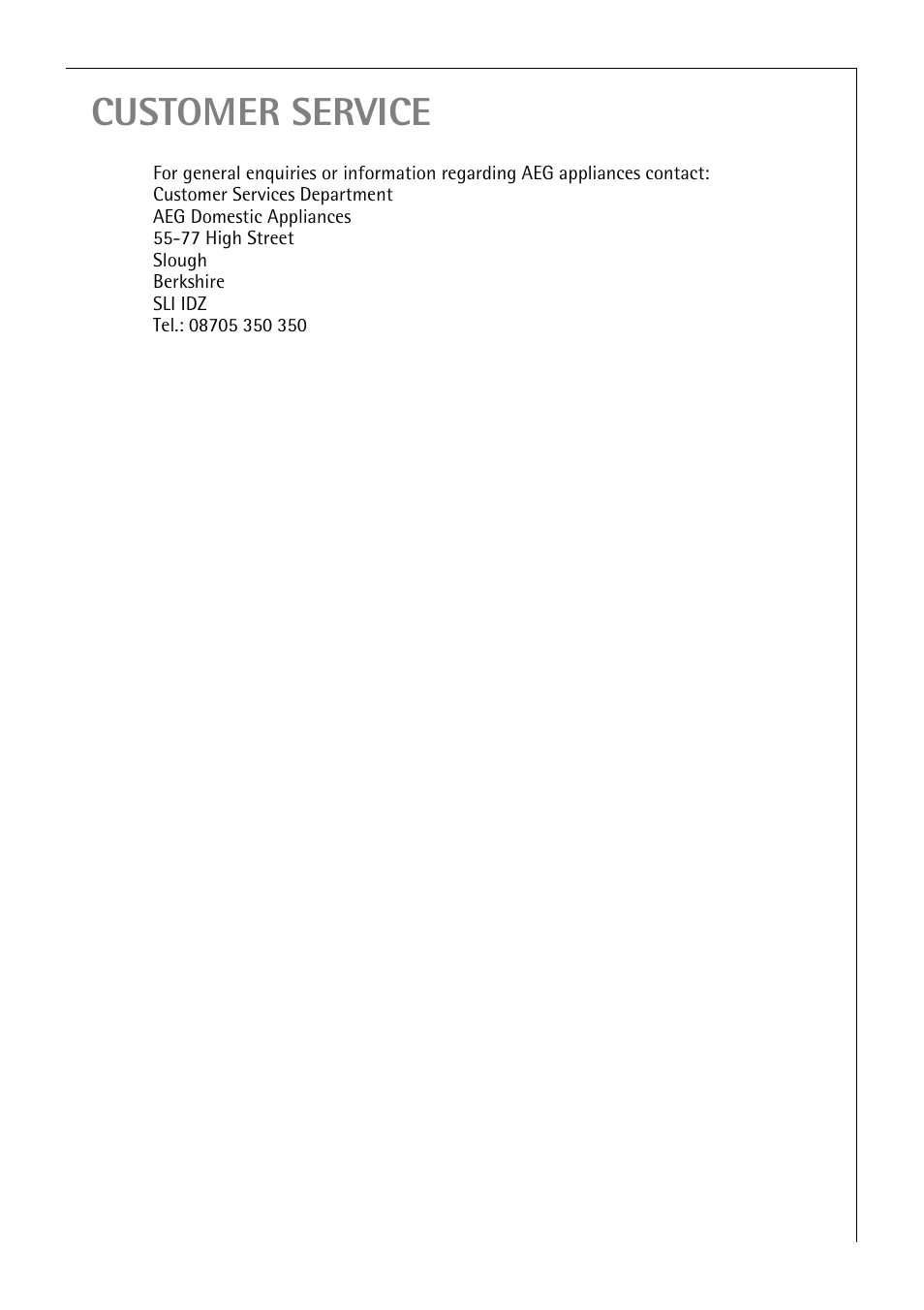 Customer service | Electrolux B 4140 User Manual | Page 45 / 60