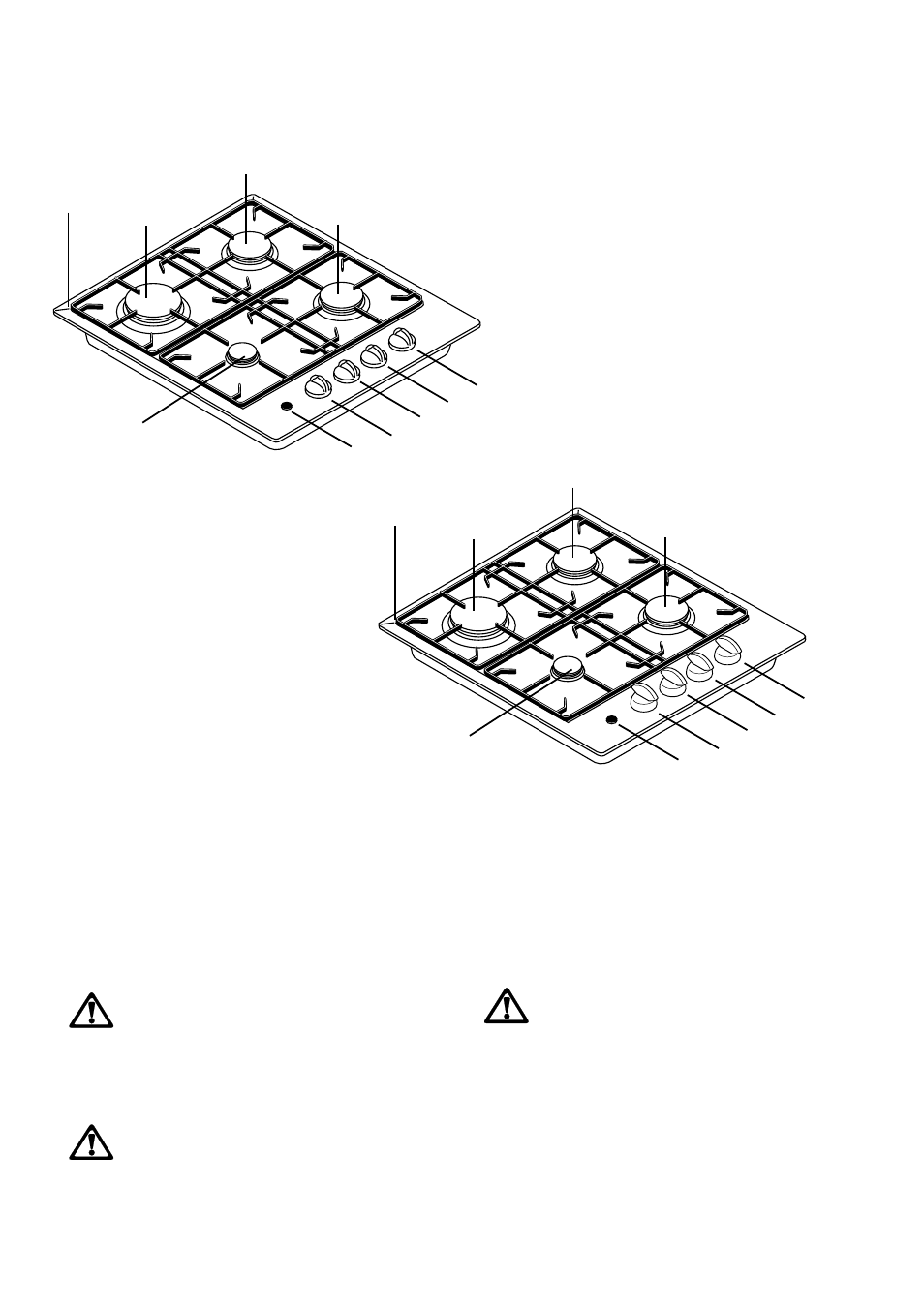 Description of the hob | Electrolux EHG674 User Manual | Page 4 / 20