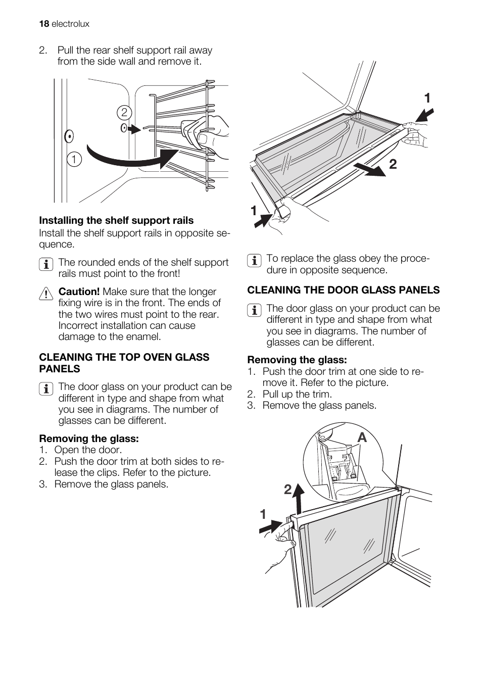 12 a | Electrolux EKC603602 User Manual | Page 18 / 28