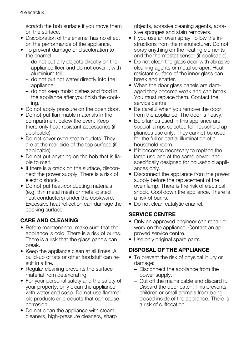 Electrolux EKC603602 User Manual | Page 4 / 28