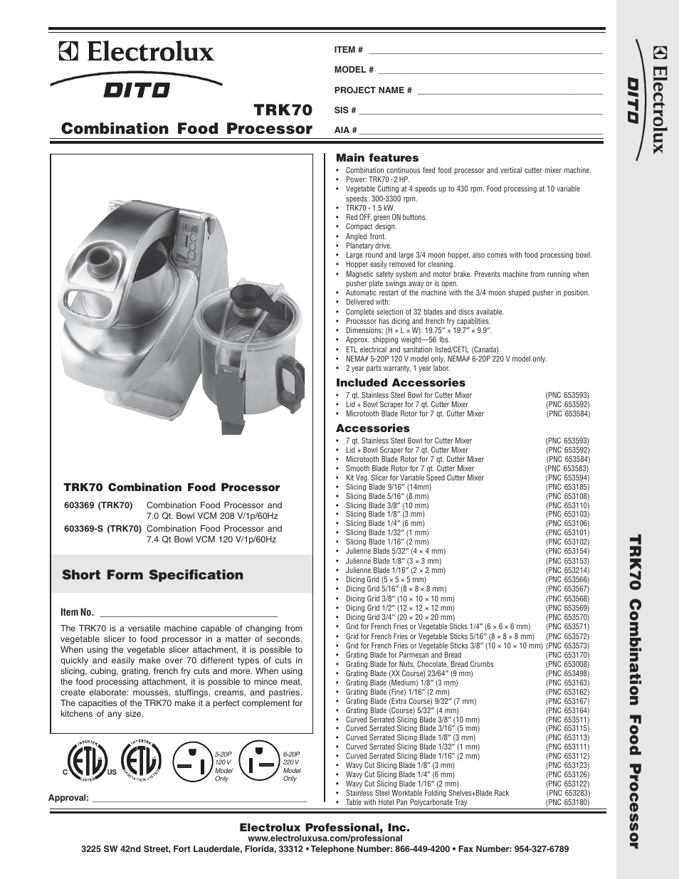 Electrolux Dito 603369-S User Manual | 2 pages