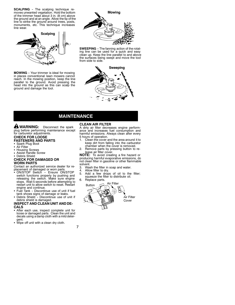 Maintenance | Electrolux 131 User Manual | Page 7 / 11