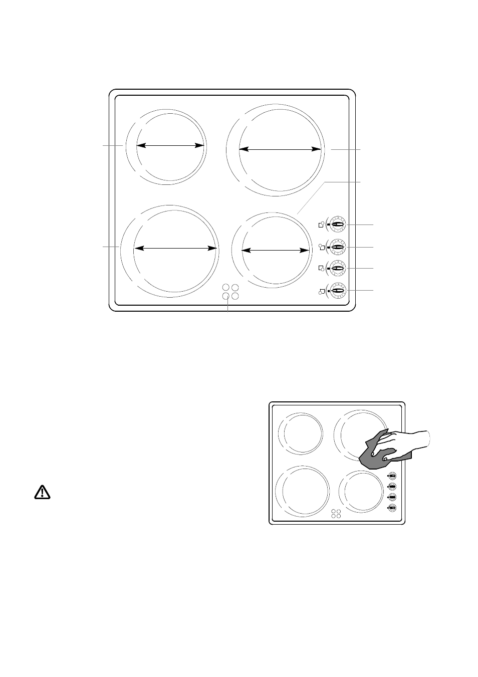 Description of the hob, Before the first use | Electrolux EHP 601 K User Manual | Page 6 / 20